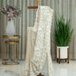 Georgette Tissue Saree in Off-White with White Appliqué Work