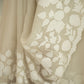 Georgette Tissue Saree in Off-White with White Appliqué Work