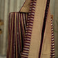 Pure Mushroom Georgette Silk Saree