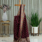 Matka Silk Saree in Maroon Shade with Paithani Work on Borders and Pallu