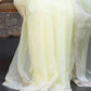 Lemon Yellow Organza Saree with Cream Thread Work