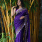Purple Tissue Cotton Saree