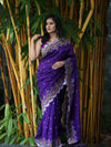 Purple Tissue Cotton Saree