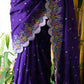 Purple Tissue Cotton Saree