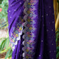 Purple Tissue Cotton Saree
