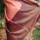 Crepe Silk Saree with Symmetrical Stripes, Banarasi Silk Body & Contrast Pallu, Border & Blouse