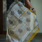 Black Chanderi Silk Saree with Cream Border and Golden Zari
