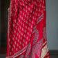 Pure Modal Silk Churidhar Set in Red with Ajrak Print