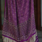 Pure Modal Silk Churidhar Set in Purple Shade with Ajrak Print
