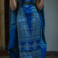 Pure Modal Silk Churidhar Set in Blue with Ajrak Print