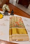 Kerala tissue cotton saree with floral prints