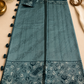 Teal shade Fancy Tussar Saree