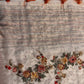 Linen Tissue Saree With Floral Embroidery & Vintage Print