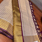 Ready-to-Wear Tissue Kerala Cotton Saree with Golden Stripes – Available in Multiple Colours