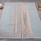 Cotton blend saree in light blue and lavender shade