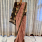 Maheshwari Silk Saree – Off White with Red Stripes & Black Pallu