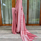 Kubera silk saree in a soft, elegant pastel red shade with brocade work