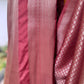 Kubera silk saree in a soft, elegant pastel red shade with brocade work