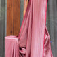 Kubera silk saree in a soft, elegant pastel red shade with brocade work