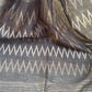 Semi-Jute Saree – Cream & Black with Geometric pattern and Tassel Detail