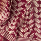 Elegant Off-White & Maroon Chanderi Cotton Saree