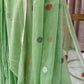 Pastel green soft cotton saree