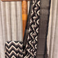 Maheshwari Cotton Saree – Zigzag Black and White Print