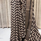 Maheshwari Cotton Saree – Zigzag Black and White Print
