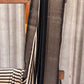 Maheshwari Cotton Saree – Black & White Stripes with Copper Zari Border Blouse