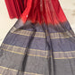 Semi Tussar Saree in a rich red shade,