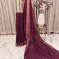 Elegant Maroon Semi Tussar Saree with White Dots and Copper Zari Blouse