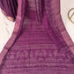Elegant Purple Semi Tussar Saree with White Dots and Copper Zari Border
