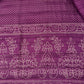 Elegant Purple Semi Tussar Saree with White Dots and Copper Zari Border