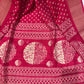 Red Semi Tussar Saree with White Dots and Copper Zari Border Blouse