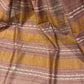 Semi Tussar Saree in Mauve with White Striped Weaving