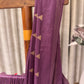 Elegant Semi Tussar Saree in Royal Purple with Triangle Weaving and Black Pallu