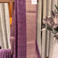 Light Purple Semi Tussar Saree with White Dots and Copper Zari Border Blouse