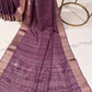 Light Purple Semi Tussar Saree with White Dots and Copper Zari Border Blouse