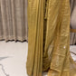 Pastel Green Assam Silk Saree with Golden Zari Checks