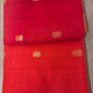Pure Maheshwari Silk Saree – Rust Orange &amp; Red Elegance