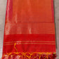 Pure Maheshwari Silk Saree – Rust Orange &amp; Red Elegance