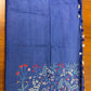 Linen Cotton Saree with Multi-Colour Hand Embroidery