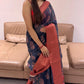 Chanderi with Maheswari printed saree