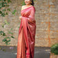 Red Kubera Silk Saree with Copper Jacquard & Banarasi Work Border